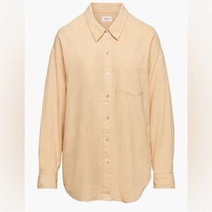 Aritzia Wilfred Free Sail Shirt in Flax Beige